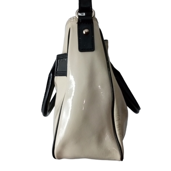 Kate Spade Cream And Black Patent Leather Bag - Picture 5 of 11